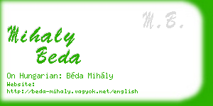 mihaly beda business card